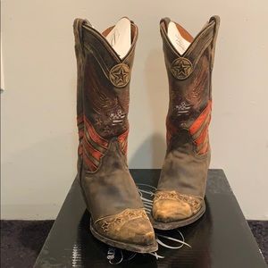 COPY - American flag themed cowboy boots